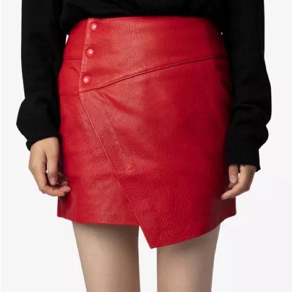 NWT Zadig & Voltaire Junko leather miniskirt